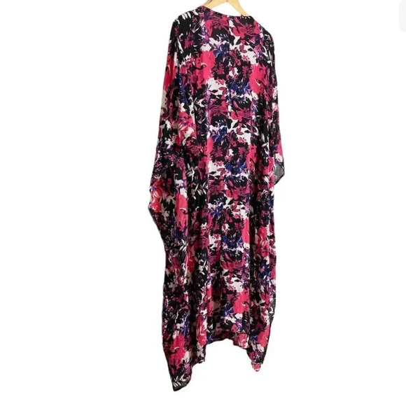 Swimsuits For All | Kaftan Cover Up Beaded Neckline Floral - Picture 4 of 8